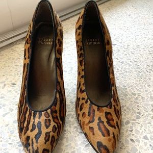 Stuart Weitzman Leopard Suede Pumps Size 7.5